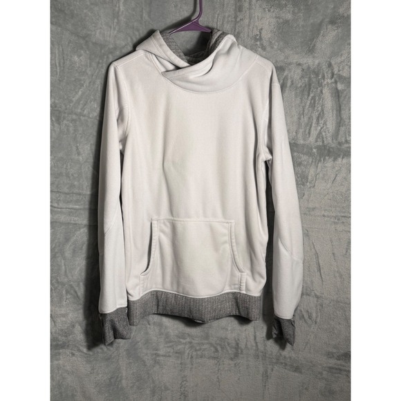 lululemon athletica Tops - Lululemon‎ Athletica White Cowl Neck Fleece Hoodie Athleisure Women's Size 10